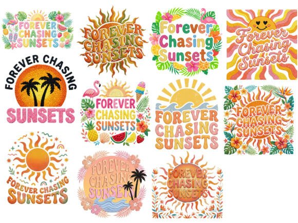 Download Retro Summer Sunset Tshirt Bundle - Tshirt bundle Collection