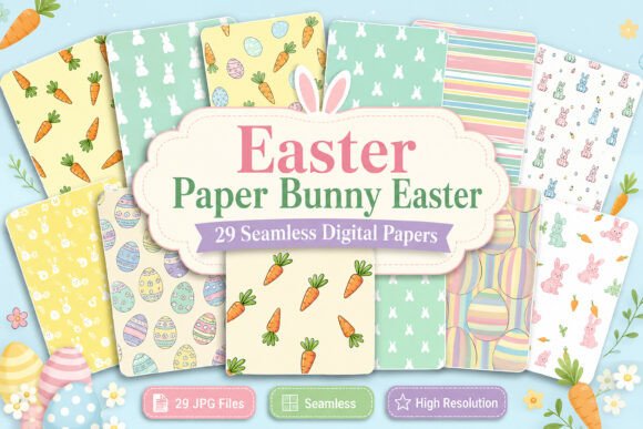 Download Easter Paper Bunny Easter Bundle - Easter bundle Collection