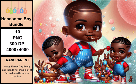 Download Handsome Boy Easter Bundle – 10 PNGs - Easter bundle Collection