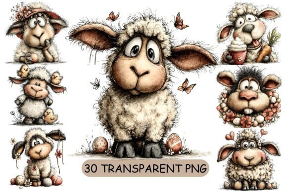 Download 30 Whimsical Easter Lamb PNG Clipart - Whimsical easter Collection