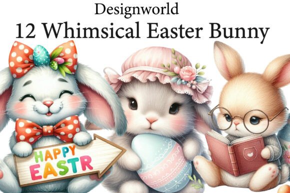 Download Whimsical Easter Bunny Clipart - Whimsical easter Collection