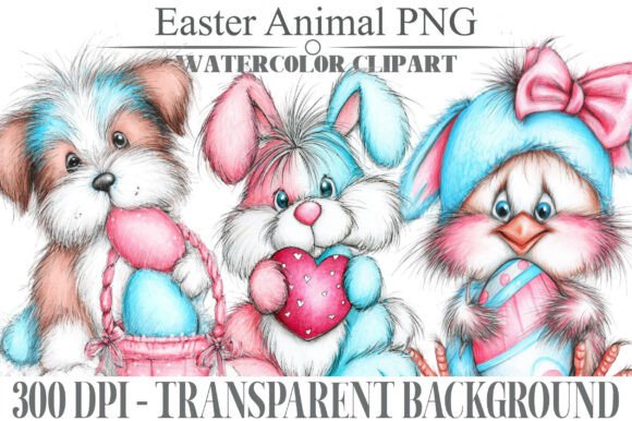 Download Whimsical Easter Animal Clipart Bundle - Whimsical easter Collection