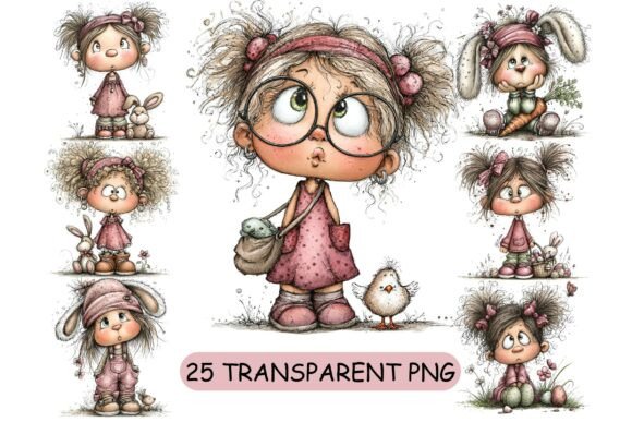 Download 25 Whimsical Easter Girl PNG Clipart - Whimsical easter Collection