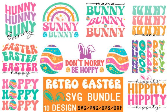 Download Retro Easter SVG Design Bundle Svg - Premium Resources